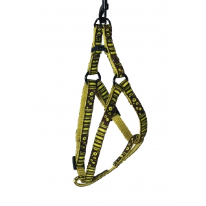 Step in harness for cat - Bubbles - Yellow