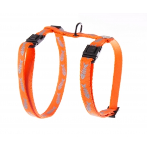 Harnness for cat - Fluo Fish - orange