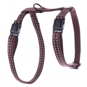 Harnais réglable nylon "Flash" pour chat - Arka Haok - Marron