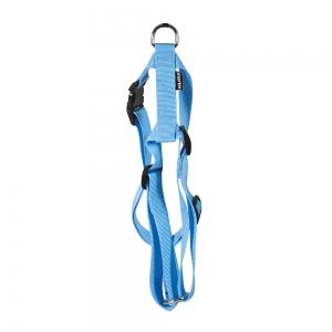 Adjustable dog harness blue nylon