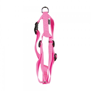 Adjustable dog harness pink nylon