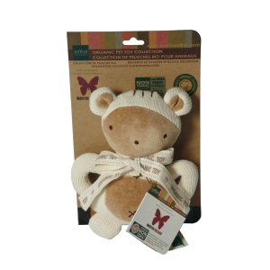 Jouet peluche bio poignée - écureuil - 18 cm