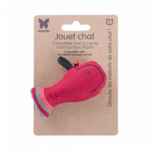 Jouet pour chat - Poisson rouge - tissu ethnique