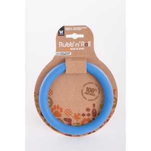 Jouet Rubb'n'Roll - anneau bleu - 14,5 cm 
