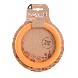 Jouet Rubb'n'Roll - anneau orange - 14,5 cm 