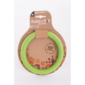 Jouet Rubb'n'Roll - anneau vert - 14,5 cm 