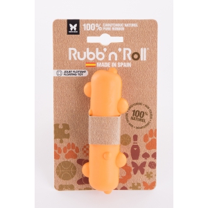 Jouet Rubb'n'Roll flottant - stem orange - 12x3,5 cm