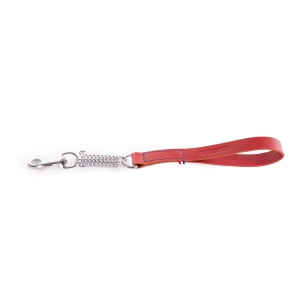 Lead absorber red leather for dog - cut stung franc