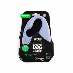 Laisse sangle "INSTINCT" rétractable - Bleue