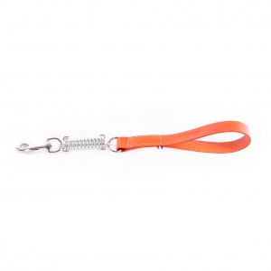 Lead absorber orange leather for dog - L x 50. l x 2,5 cm