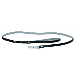 Dog leather lead - black glam