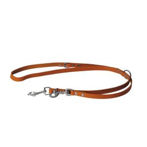 Dog natural leather lead - 3 positions 