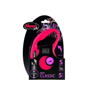 Laisse enrouleur pour chien - Flexi - new classic cordon rouge - Taille S - Longueur 5m