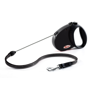 Laisse enrouleur pour chien - Flexi - vario cordon anthracite pour chien - Taille S - pour chien jusqu'à 12kg - Longueur 5m