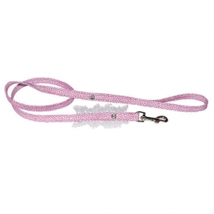 Pink/white lace and diamante sharkskin lead - 100 x 1.0 cm
