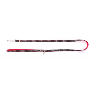Dog nylon lead - dots range - black