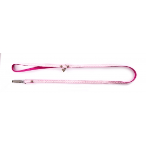 Dog nylon lead - dots range - pink