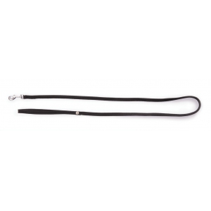 Nylon dog lead - single black flat