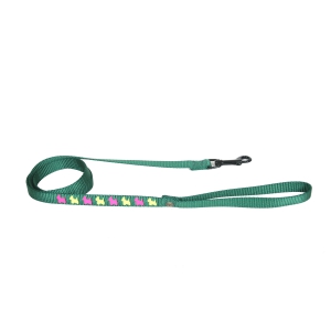 Dog lead - green dog motifs