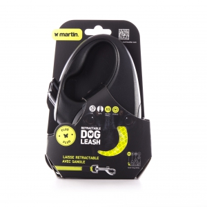 Leash strap "FLUO" yellow retractable
