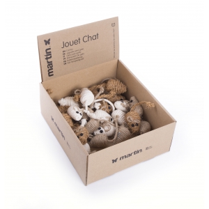 Lot de jouets pour chat - Souris en vrac coton, fibre de coco & Sisal