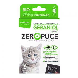Pipettes antiparasitaires au Géraniol pour Chatons x6