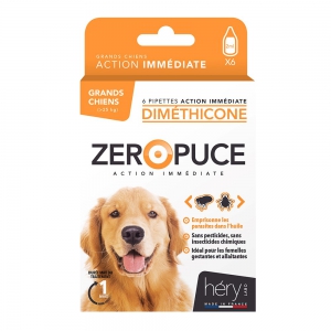 Pipettes antiparasitaires au Diméthicone pour grands chiens x6