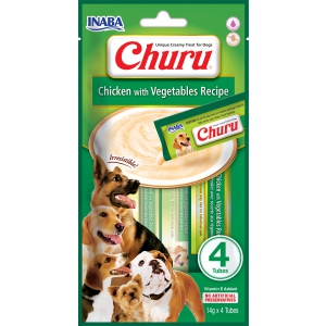 Purée CHURU au Poulet et légumes pour chien x12