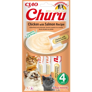 Purée CHURU au poulet et saumon pour Chat x12