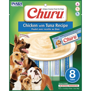 Purée CHURU au Poulet pour Chien  - Saveur Poulet et Thon x8
