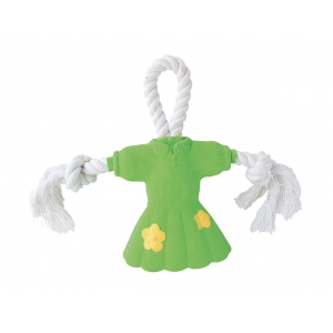 Robe verte - jouet en latex pour chien