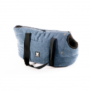 Sac de transport couchette bleu pour chien - Elégante