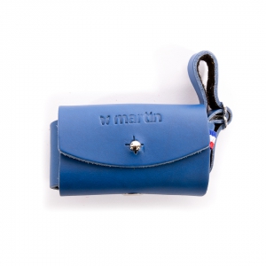 Sac en cuir - Poopi - Bleu