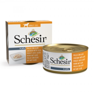 Schésir 10x150g Poulet aloès  Chien en gelée
