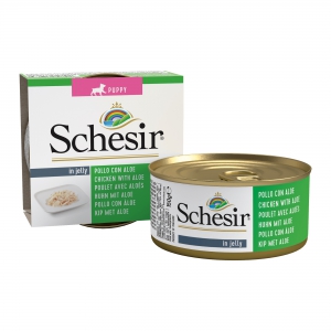 Schésir 10x150g Poulet aloès  Chiot en gelée