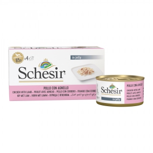 Schésir 4x85g Poulet agneau Chien en gelée 