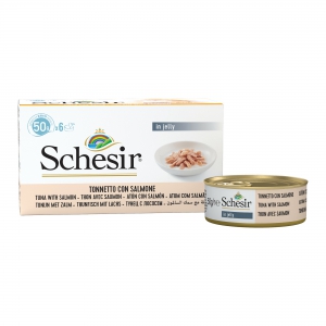 Schésir 6x50g Thon saumon Chat en gelée