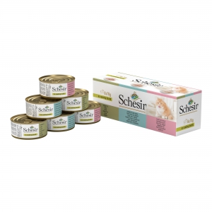 Schésir 6x70g Multi Saveurs dans le bouillon de cuisson Chat 