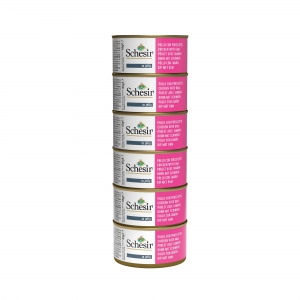 Schésir 6x85g Poulet Jambon Chat en gelée 