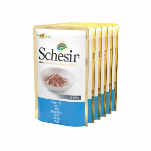 Schésir 6x85g Thon Sachets Chat en gelée 