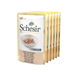 Schésir 6x85g Thon saumon Chat en gelée 