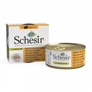 Schésir 14x70g Thon poissons pelagiques  Chat dans le bouillon de cuisson