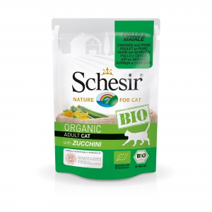 Schésir 16x85g Poulet/Porc/Courgette BIO Chat