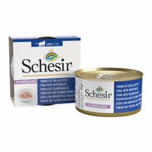 Schésir 14x85g Thon et blanchailles riz  Chat au naturel avec riz