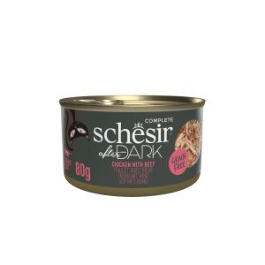 Schesir After Dark - 80g - Filets En Bouillon - Poulet Avec Bœuf x12