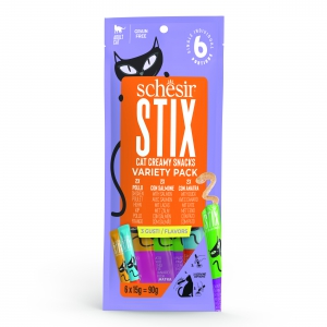 Schésir Stix - 6x15g - Mousse Crémeuse Pack Multi-Saveurs x12
