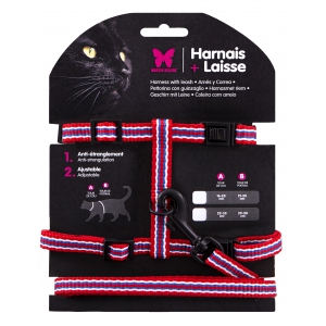 Set de Harnais et Laisse TRIO - Rouge - 10-20/30