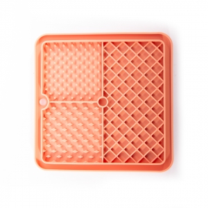 Tapis de léchage "trio" silicone pour chien et chat - rose