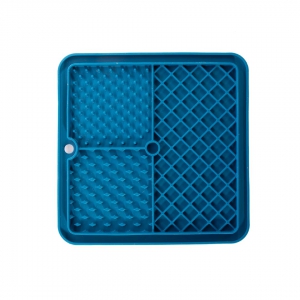 Tapis de léchage "trio" silicone pour chien et chat - bleu