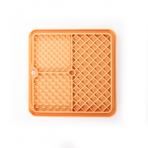 Tapis de léchage "trio" silicone pour chien et chat - jaune